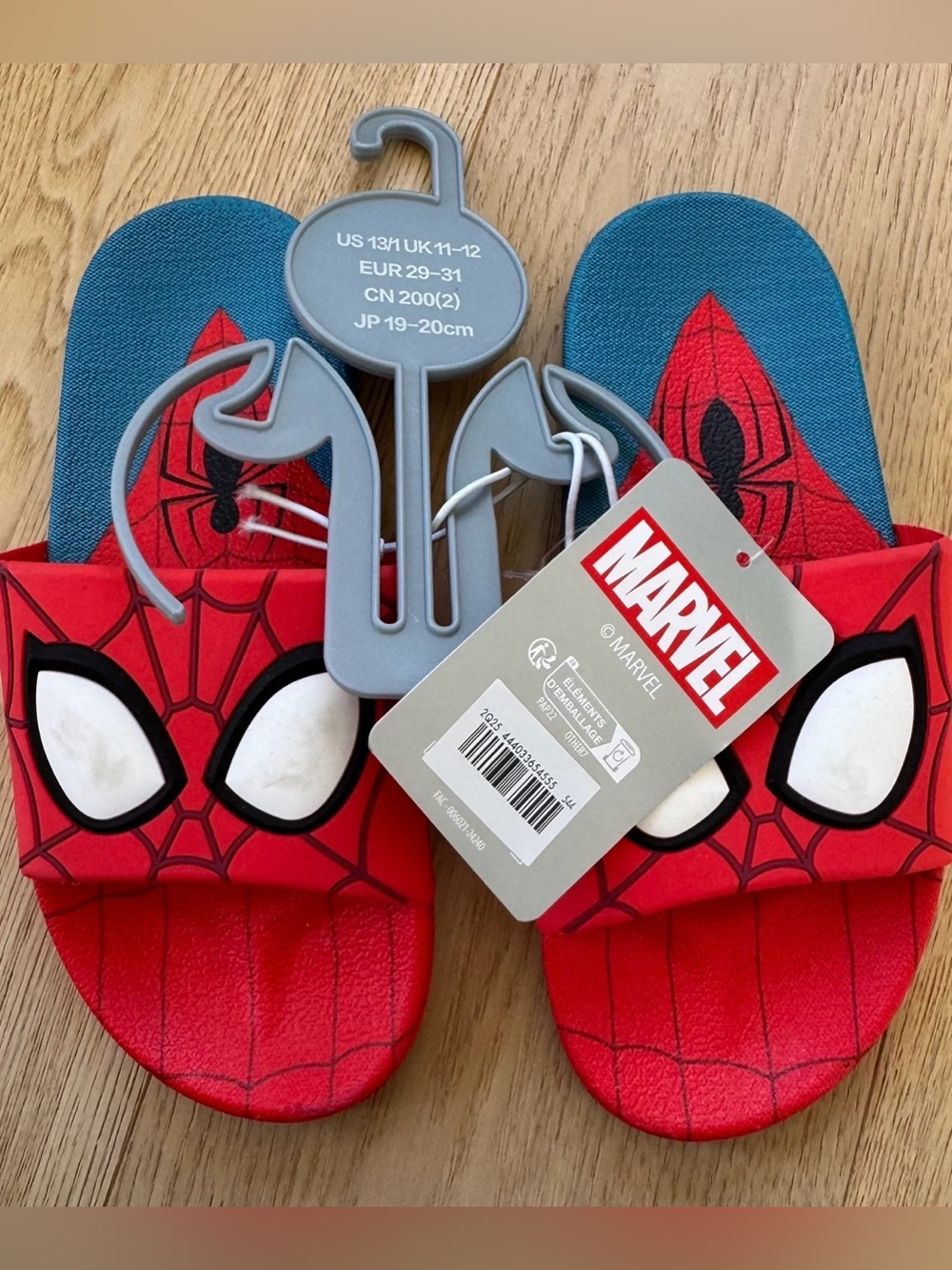 Marvel Red and Blue Spider-Man Kids Slide Sandals